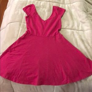 Cranberry colored flair skater dress